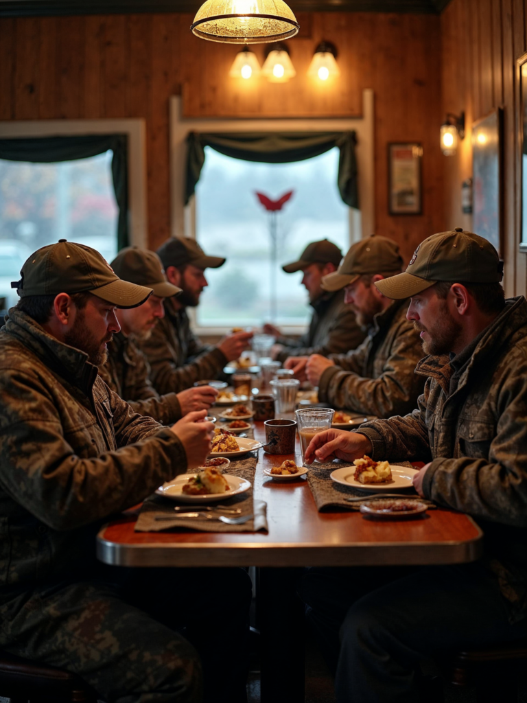 Hunters supporting local diners during Sunday hunting in Pennsylvania.