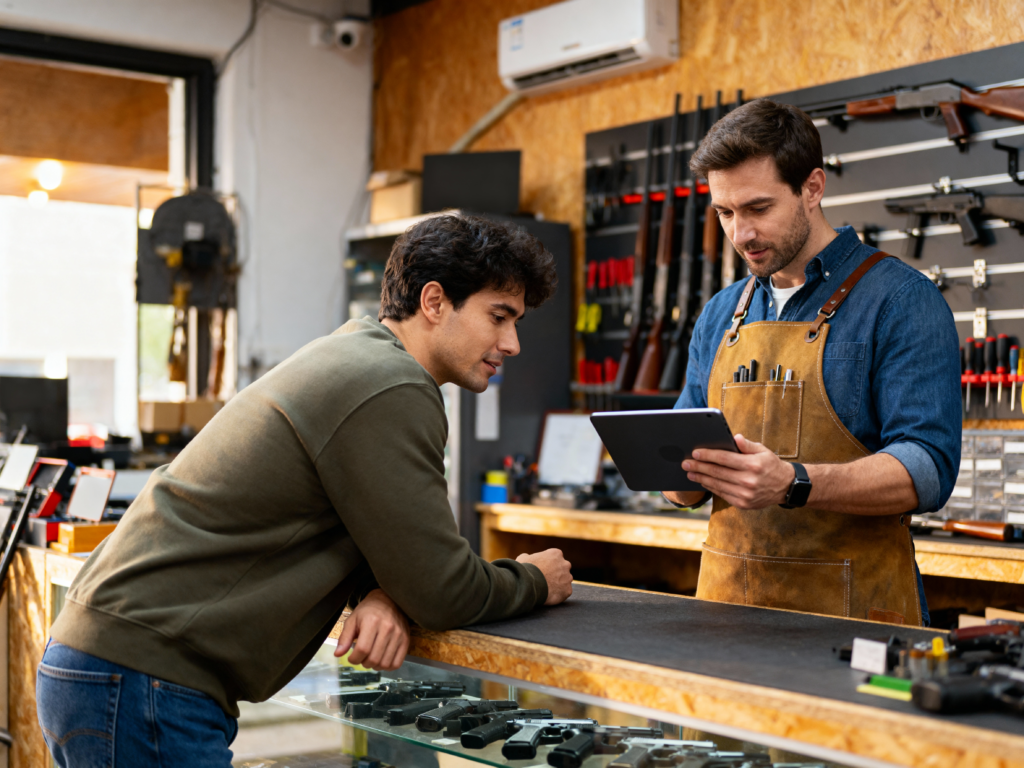 FFL merchant services providing secure gun store payment processing and mobile payments.