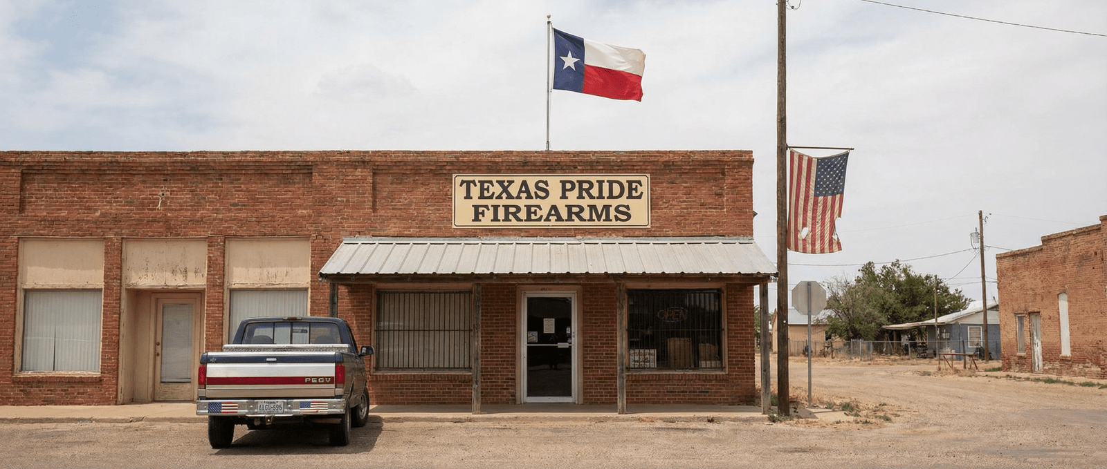 what is an FFL dealer panoramic scene of licensed firearms dealer processing transfer paperwork